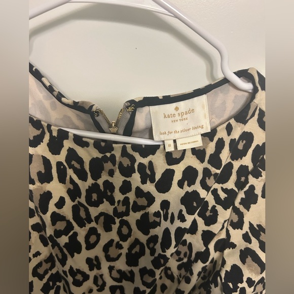 Kate Spade Leopard Print Ponte Waisted Dress - Picture 3 of 12